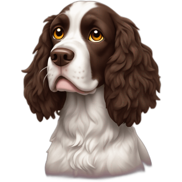 Springer spaniel mad fire background emoji