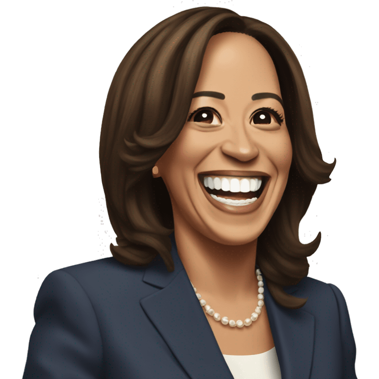 Kamala Harris laughing emoji