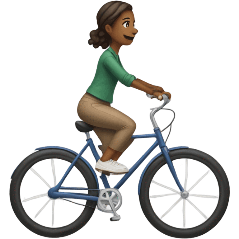 Lily riding a bike emoji