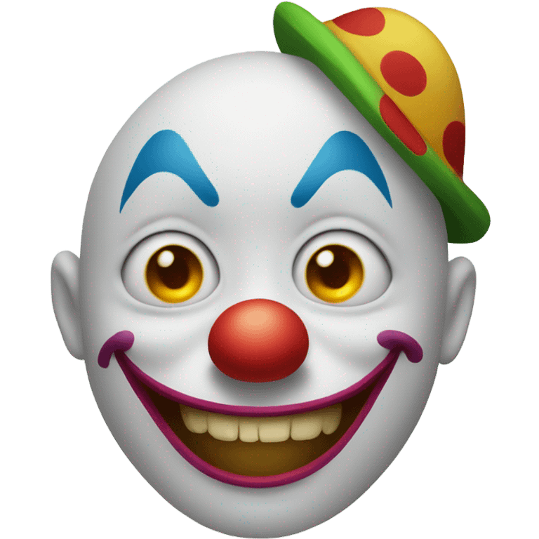 Creepy clown smile emoji