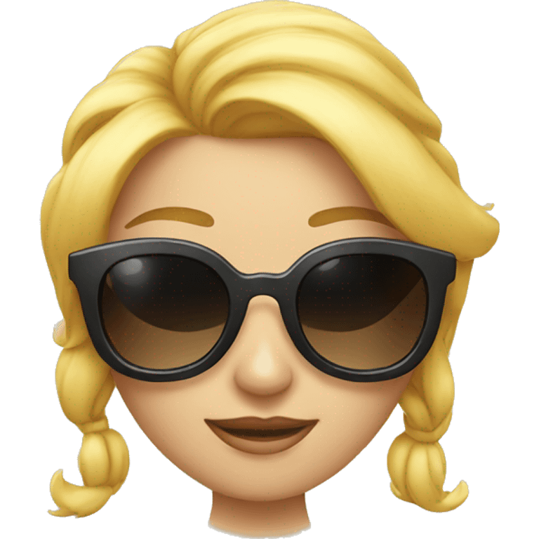 emoji princess with sunglass emoji