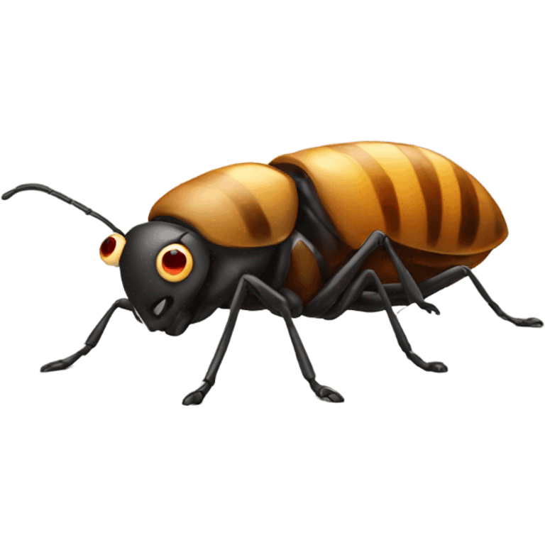 Bug with person legs emoji