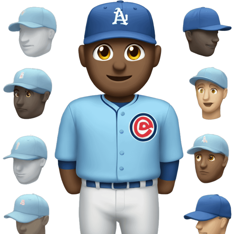 pastel blue mlb cap emoji