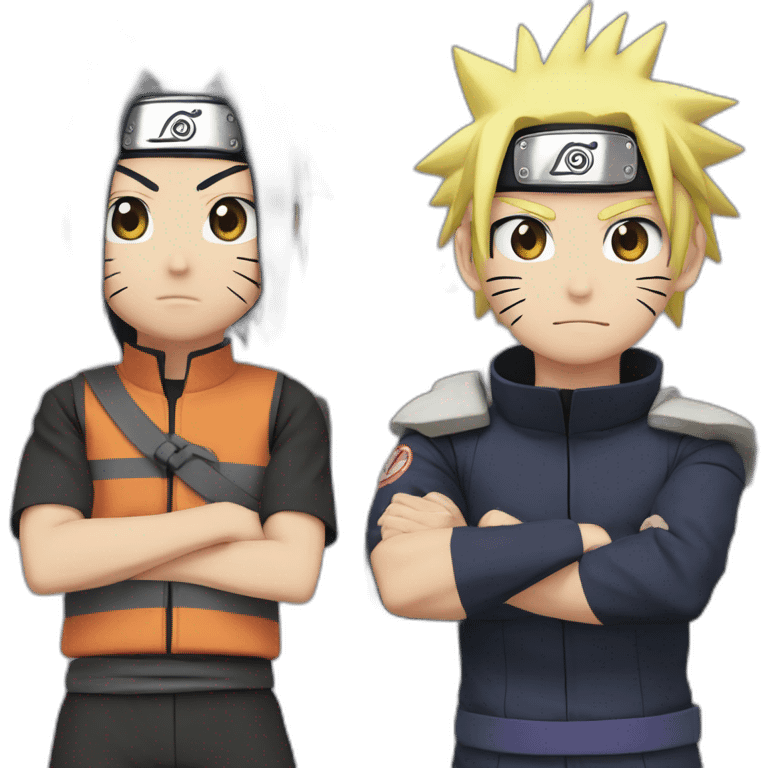 Naruto  vs  sasuki emoji