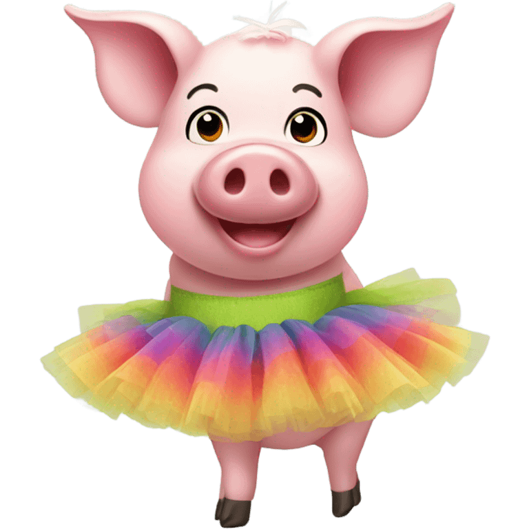 Pig with tutu emoji