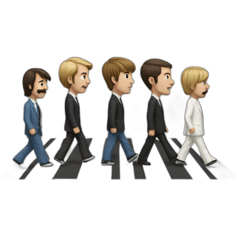 4 man abbey road emoji