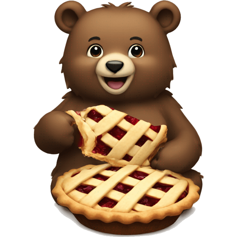 bear eating pie emoji