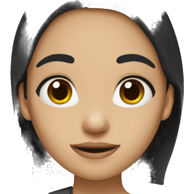 Girl with black hair emoji