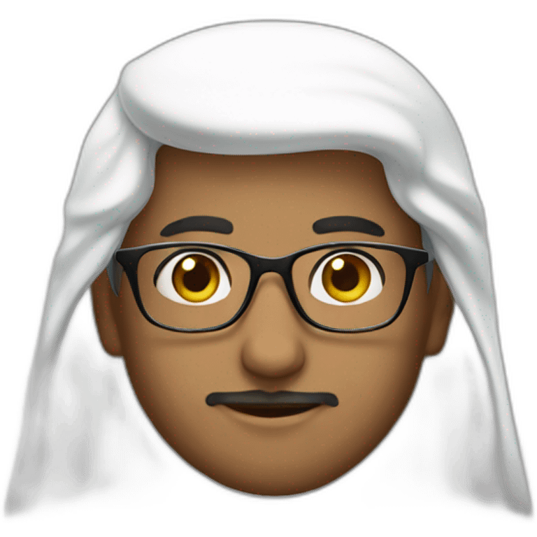 Saudi man with glasses emoji