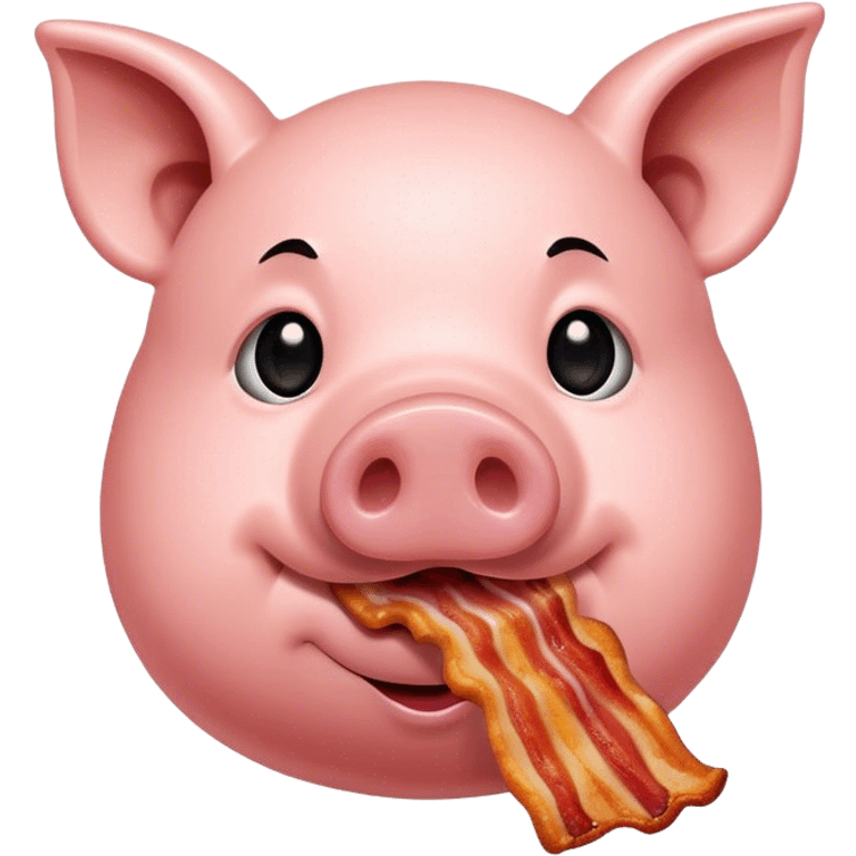 pig eating bacon emoji