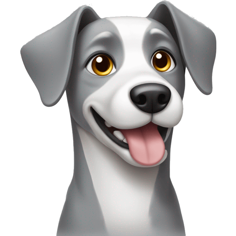 grey and white dog emoji