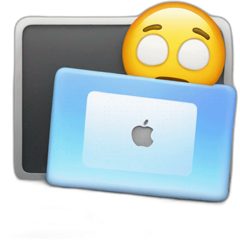 Smartphone with laptop emoji