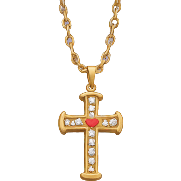 Cross necklace emoji