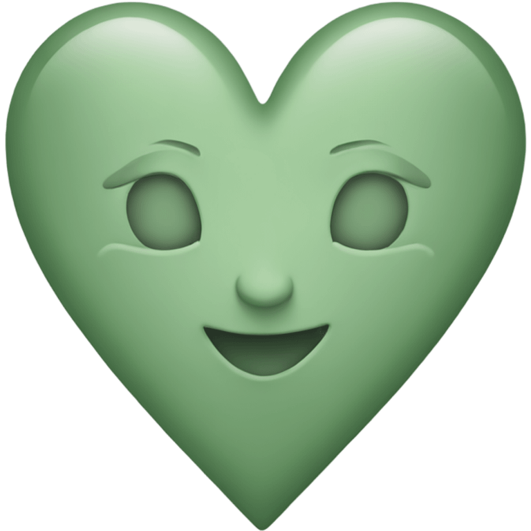 Sage green heart emoji