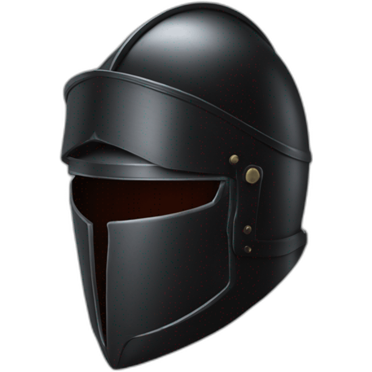 chevalier noire casque emoji