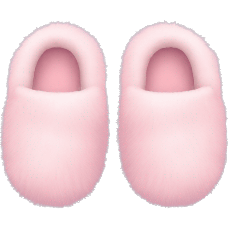 light pink fluffy slippers emoji