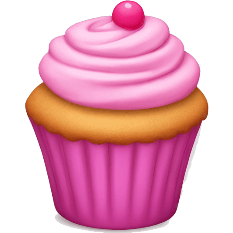 Pink cute cupcake emoji