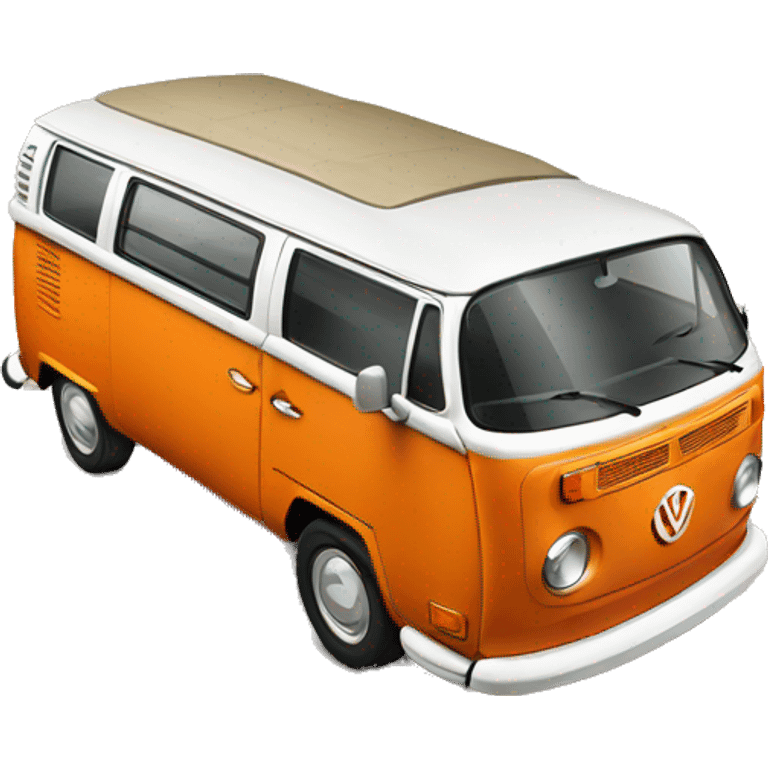 Orange vw camper can emoji