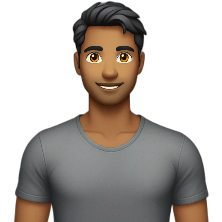 handsome 27 year old sri lankan guy in black t-shirt emoji