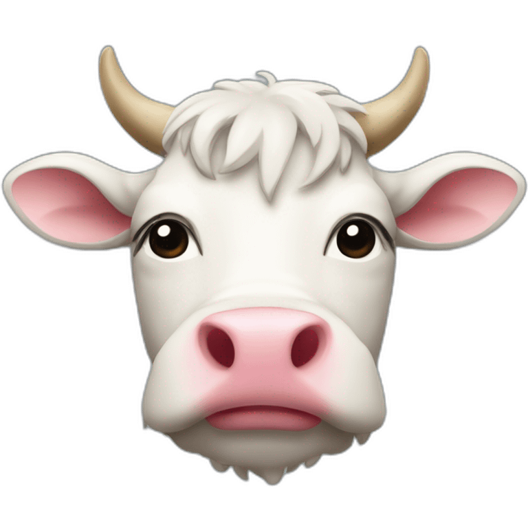 Vache et un doight emoji