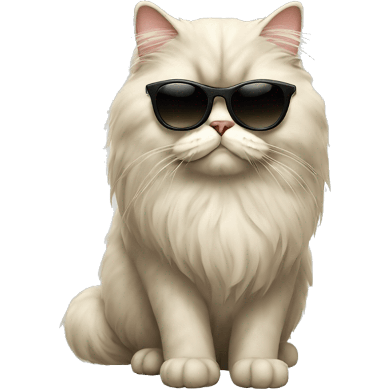 Persian cat with sunglasses emoji