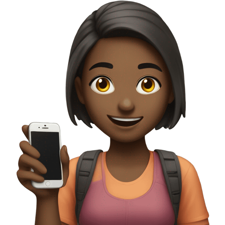 Girl taking a selfie emoji