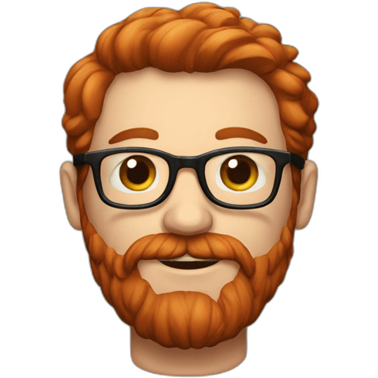 Portrait Bols man with red beard and glasses emoji