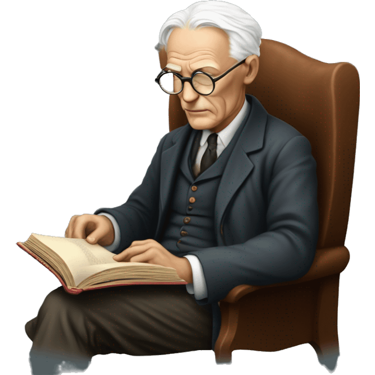 carl gustav jung reading a book emoji