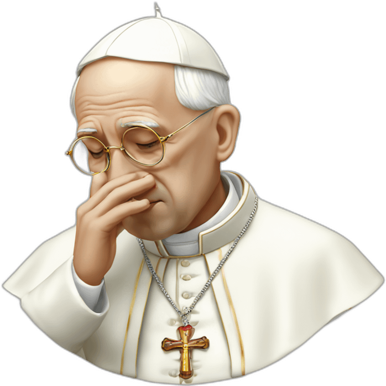 the pope innocently snorting lines emoji