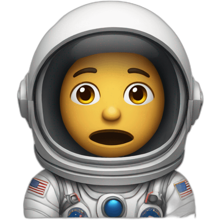 Scared astronaut emoji