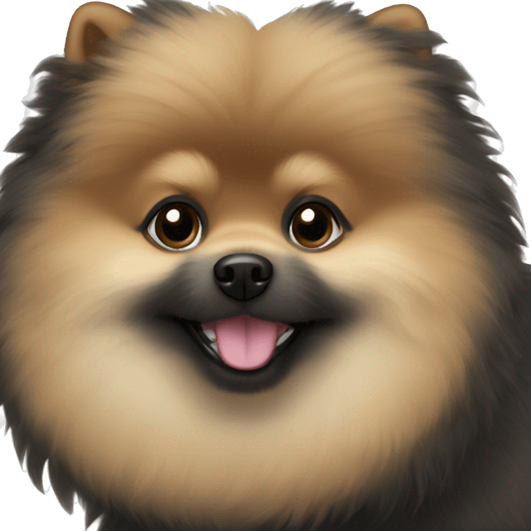 Black fur Pomeranian  emoji