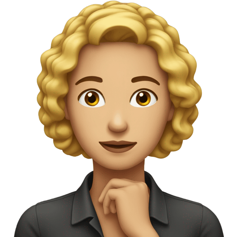 woman with her hands on her neck emoji