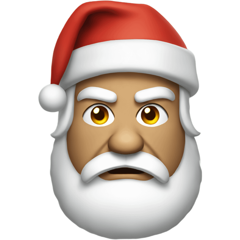 Grumpy santa emoji