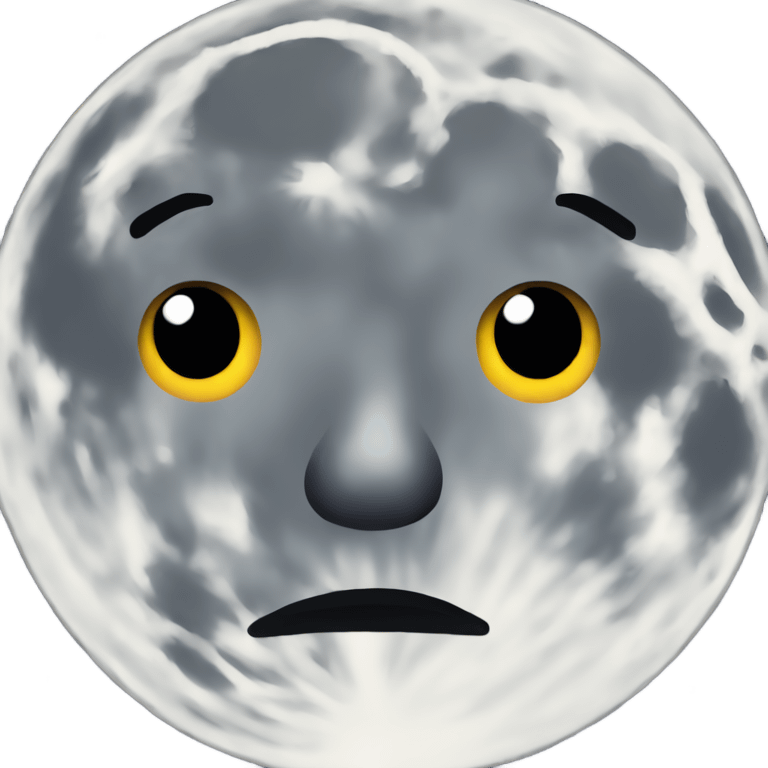 A full moon emoji