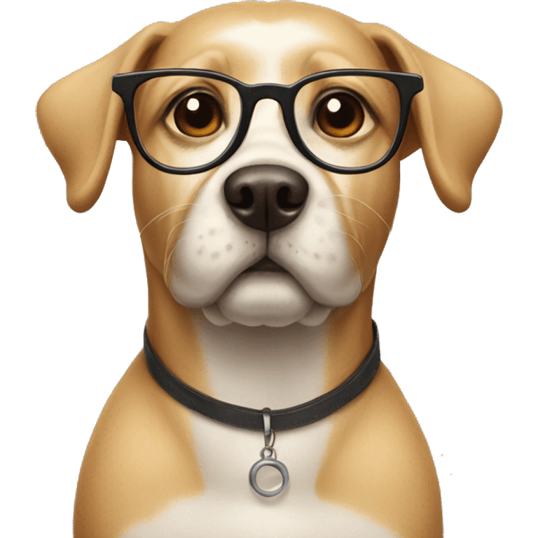 dog with glasses emoji