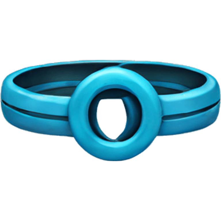 Two rings blue emoji