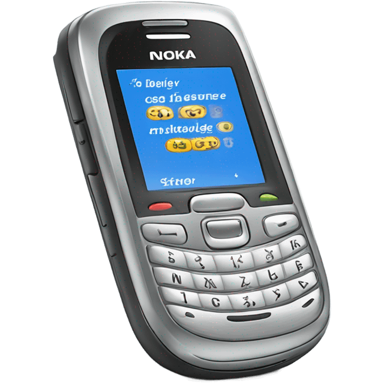 bejeweled nokia cellphone with text messages emoji