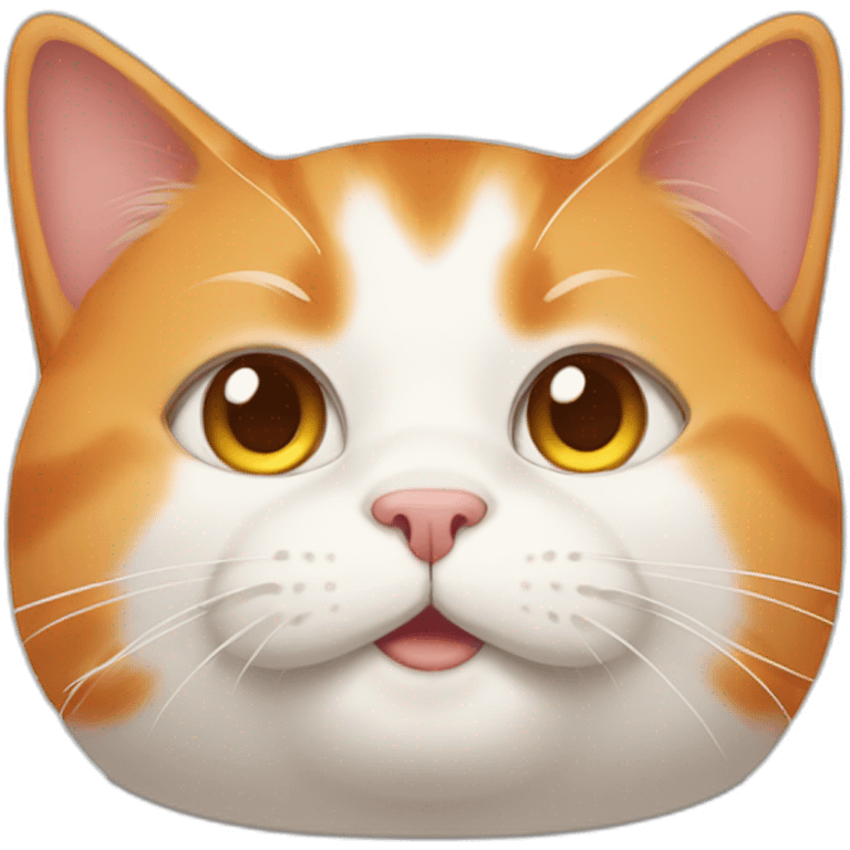 orange and white cat which is a bit chubby emoji