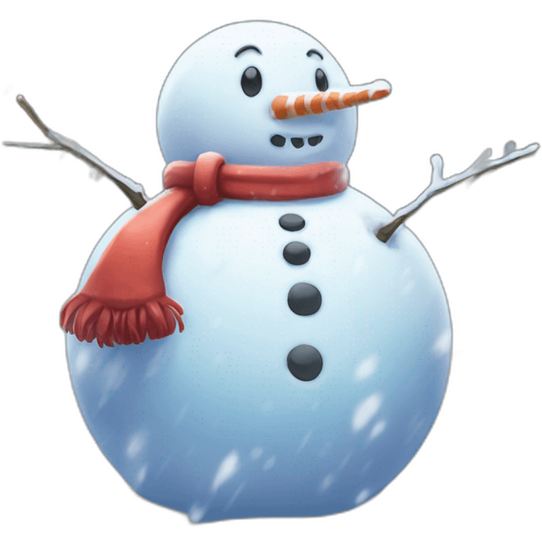 Snowman Statue Epic Mystery Legendary NewYear PokemonTheme Pokeball Snowfall Snowballs emoji