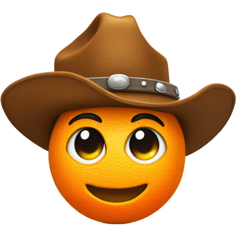 Orange in a cowboy hat emoji