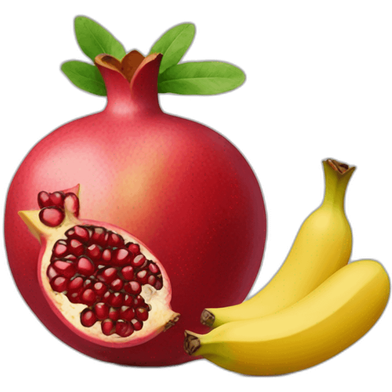 Pomegranate , banana emoji