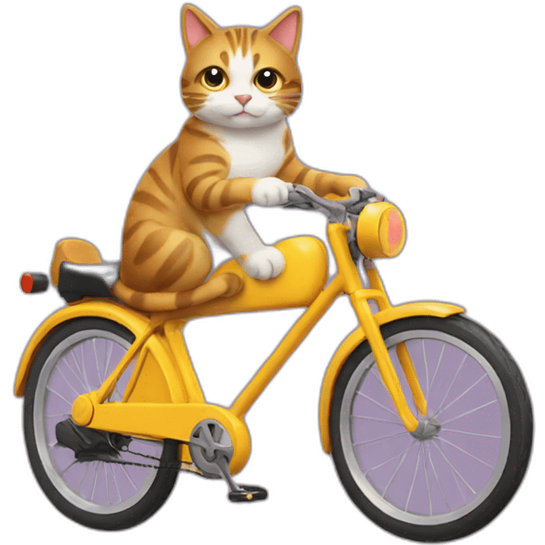 Cat on a bike emoji