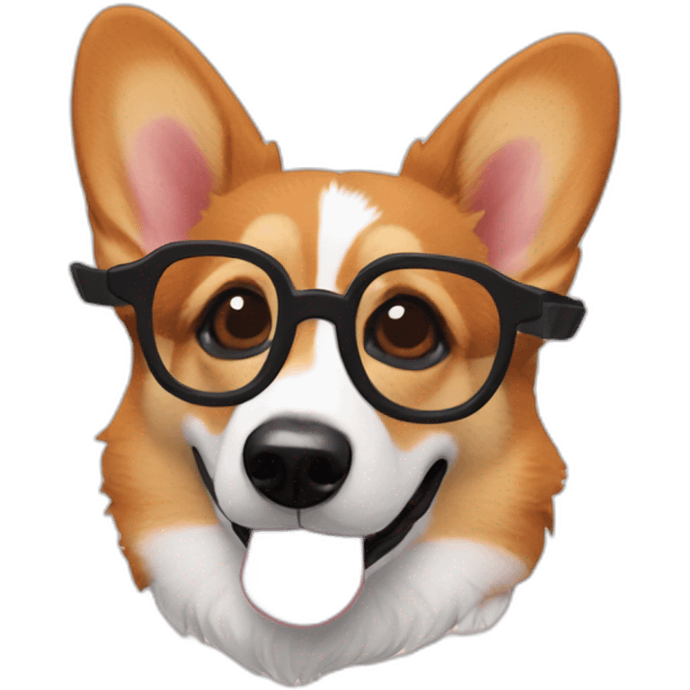 Corgi with harry potter glasses and scar emoji