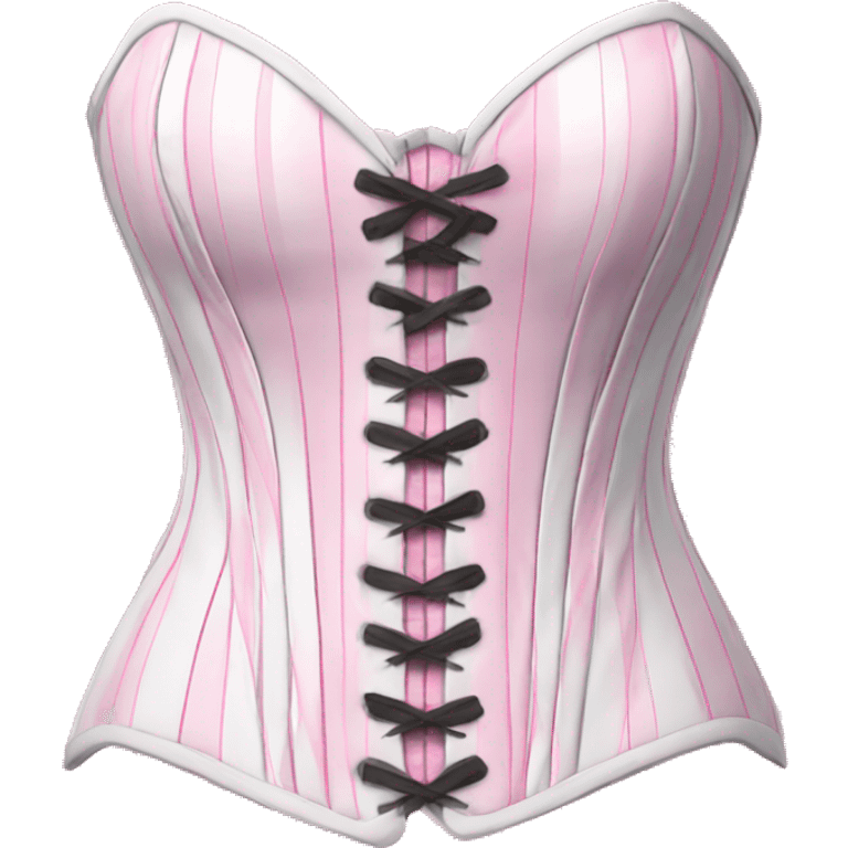 Pink white plaid corset emoji