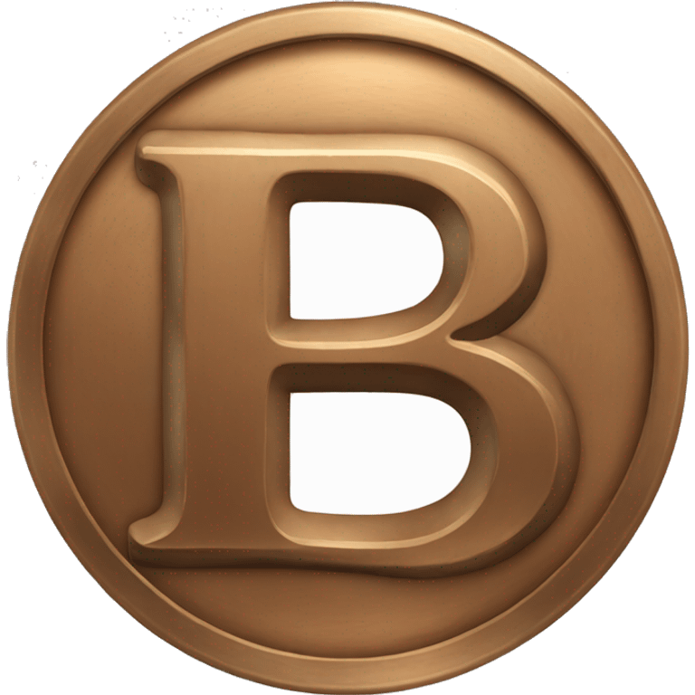 bronze coin with the letter B emoji