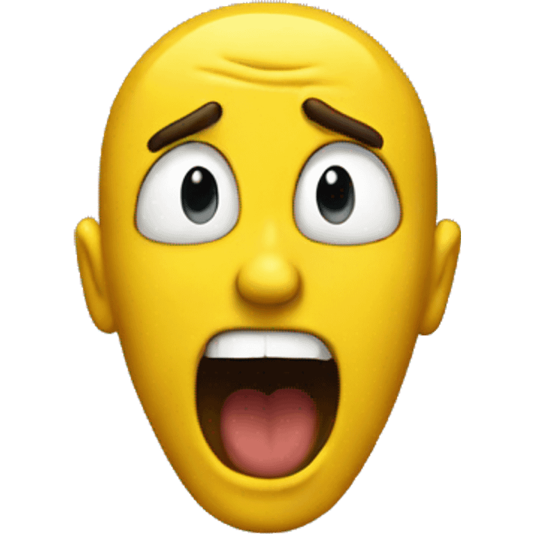 A yellow emoji dude screaming but fixed emoji