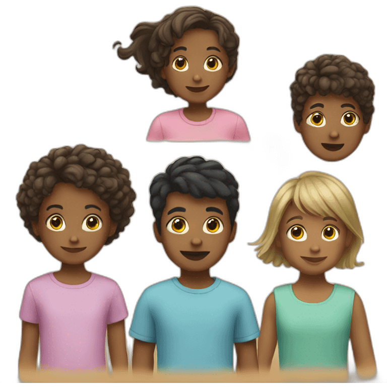 five children emoji