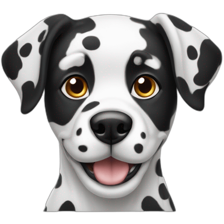 Black and white spotted dog emoji