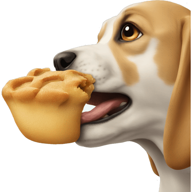 Dog eating  emoji