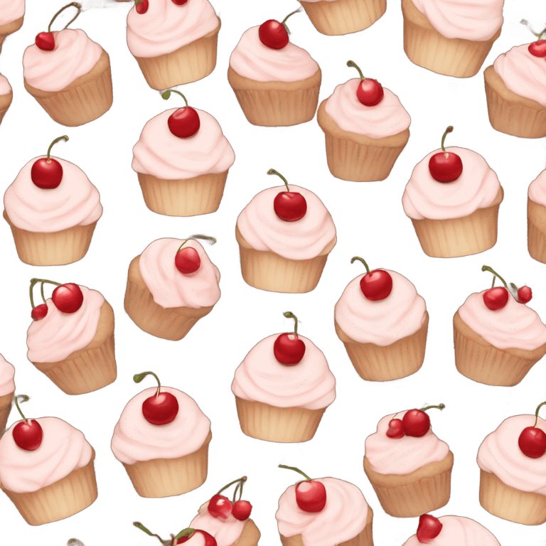 Cherry cupcake nude colours  emoji